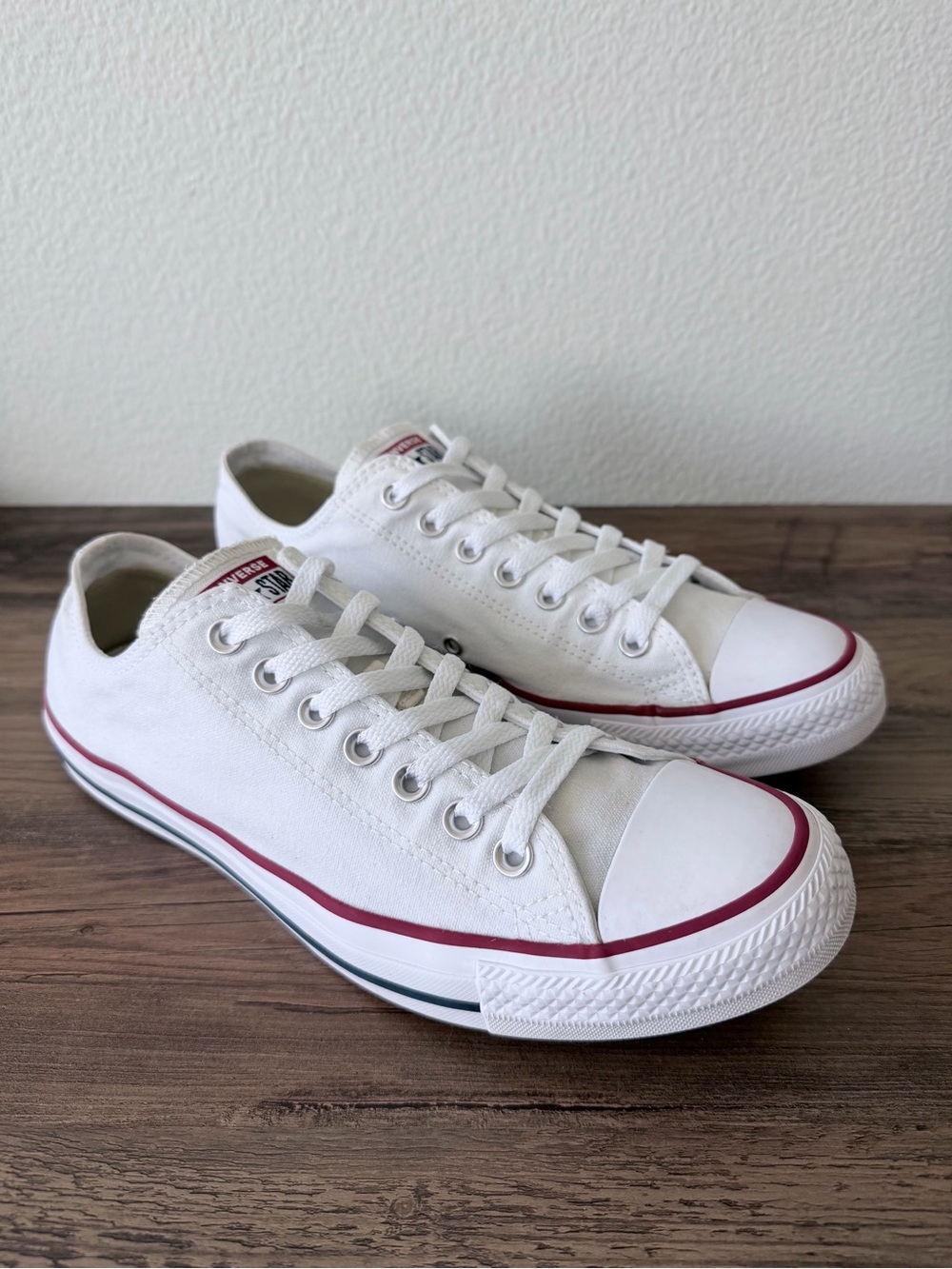 Converse Chuck Taylor All Star Ox White Sneakers (Unisex Size: 11-Women, 9-Men)